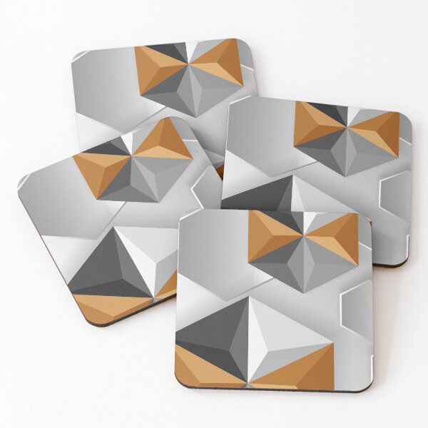Item preview, Geometric Architectural Abstract In Caramel-Brown, Dove Gray  designed and sold by DEC02.