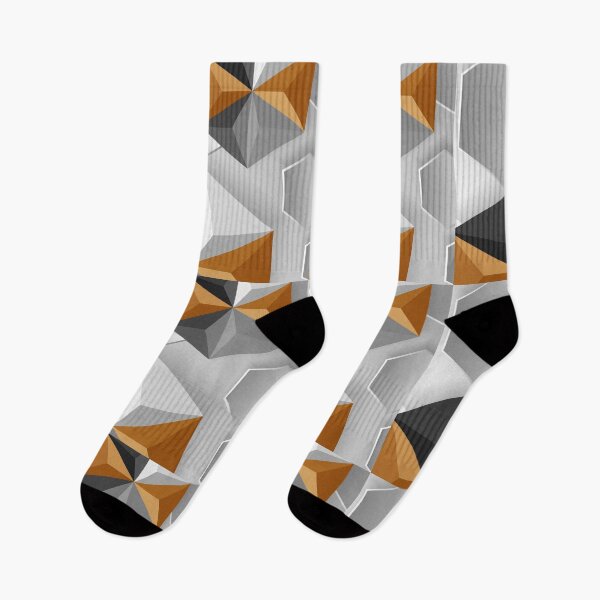 Item preview, Geometric Architectural Abstract In Caramel-Brown, Dove Gray  designed and sold by DEC02.