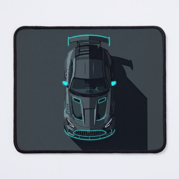 Item preview, Mercedes AMG GT Black Series Cyan Neon Top View Vector Illustration designed and sold by Motorline44.