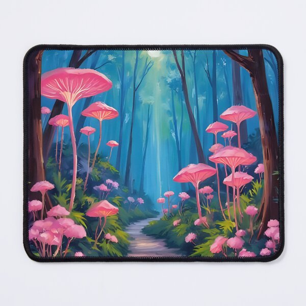 Item preview, Enchanted Glowing Mushroom Forest at Night designed and sold by NinaVibeStudio.
