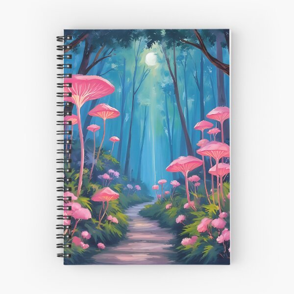 Item preview, Enchanted Glowing Mushroom Forest at Night designed and sold by NinaVibeStudio.