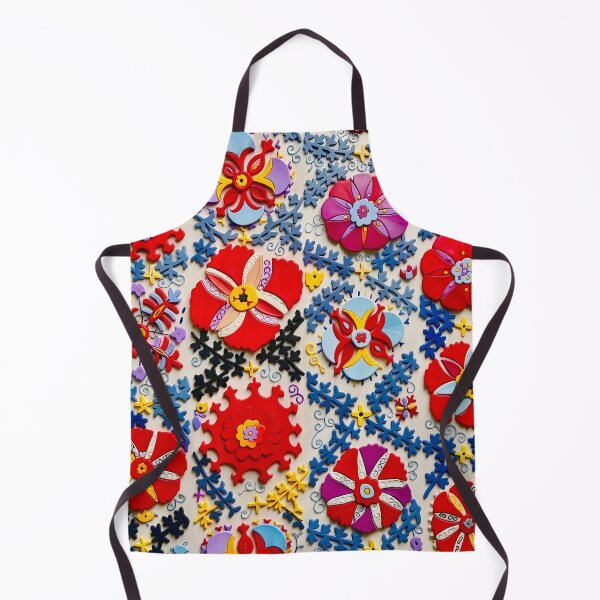 Item preview, Bukhara Suzani Uzbekistan Floral Embroidery Print designed and sold by Vicky Brago-Mitchell®.