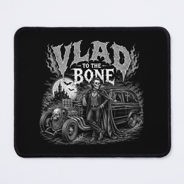 Item preview, VLAD TO THE BONE – Graveyard Hot Rod - B&W CLASSIC VIBES designed and sold by WheelieGdArt.
