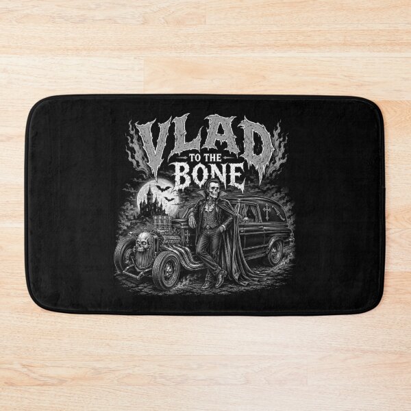 Item preview, VLAD TO THE BONE – Graveyard Hot Rod - B&W CLASSIC VIBES designed and sold by WheelieGdArt.