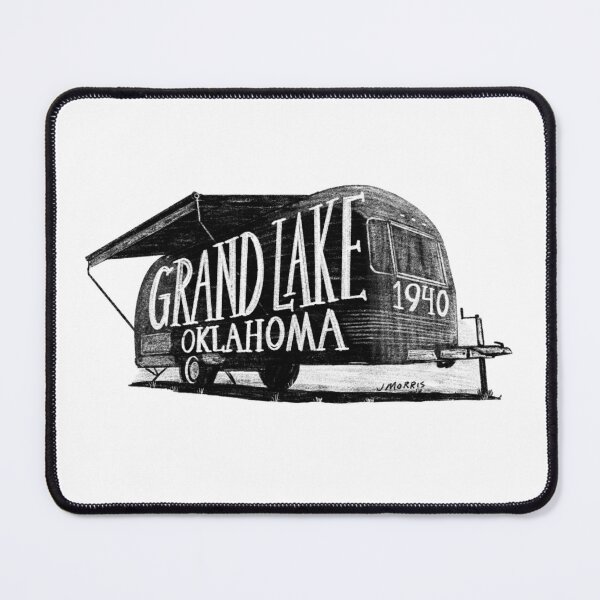 Item preview, Grand Lake Oklahoma Vintage Camper designed and sold by John Morris Illustration.