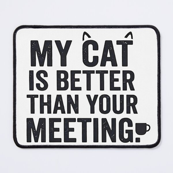 Item preview, My Cat Is Better Than Your Meeting Funny designed and sold by PrimePrintLab.