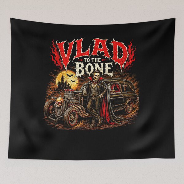 Item preview, VLAD TO THE BONE – Graveyard Hot Rod - HI-VIBES 60'S 70'S CLASSIC designed and sold by WheelieGdArt.