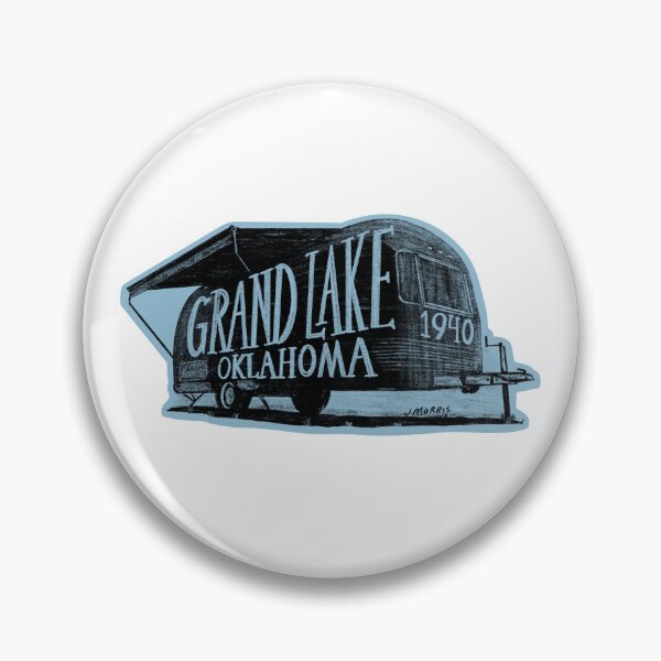 Artikelvorschau, Kopie des Grand Lake Oklahoma Vintage Campers entworfen und verkauft von John Morris Illustration.