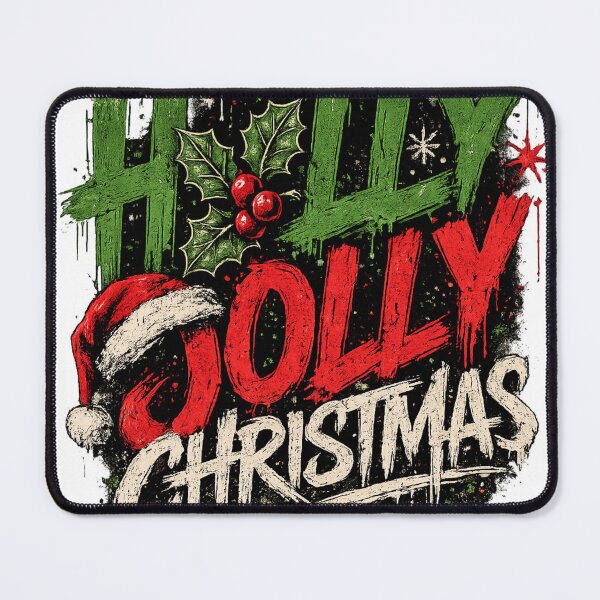Item preview, Holly Jolly Christmas Grunge Typography Design designed and sold by ButterflyHolly Resource.