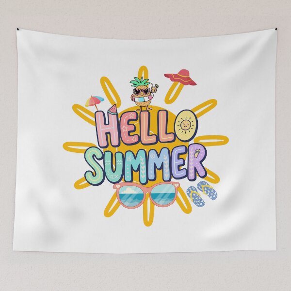 Item preview, Hello Summer Cute Pineapple Sunshine Design designed and sold by Fantacaroo Designs.