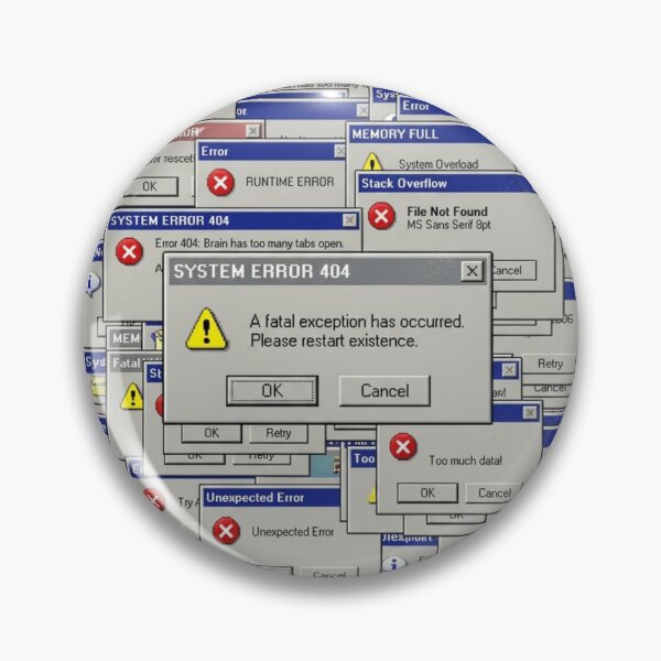 Item preview, My Brain Has Too Many Tabs Open Retro Windows Error designed and sold by Retro Mood Co.