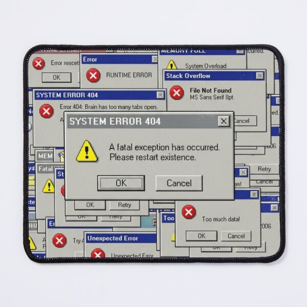 Item preview, My Brain Has Too Many Tabs Open Retro Windows Error designed and sold by Retro Mood Co.