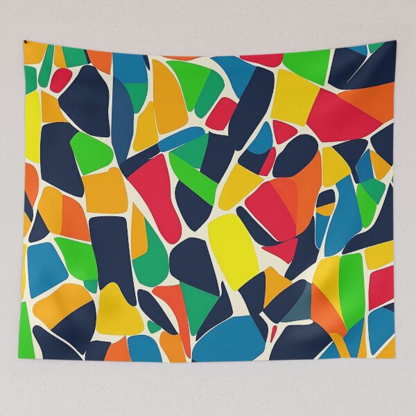 Item preview, Colorful Mosaic Inspired Scattered Abstract Art Designs Pattern designed and sold by DEC02.