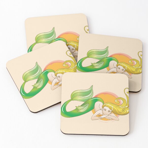 Item preview, Yellow mermaid illustration designed and sold by Konopikyu.