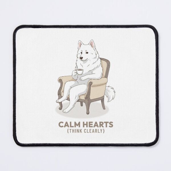 Item preview, Retro American Eskimo Dog Drinking Coffee designed and sold by COZY VINTAGE animal.
