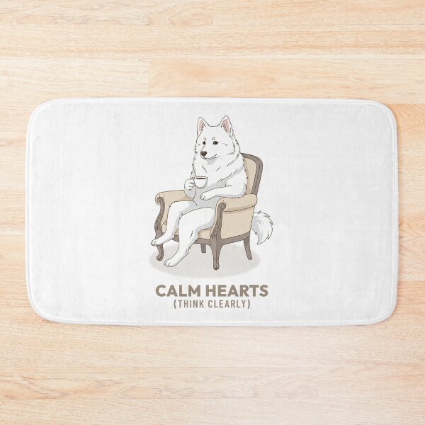 Item preview, Retro American Eskimo Dog Drinking Coffee designed and sold by COZY VINTAGE animal.
