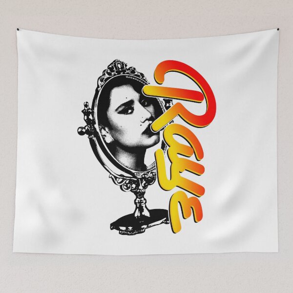Item preview, Red Yellow Typography Woman Pop Singer Silhouette designed and sold by ShadeFall.