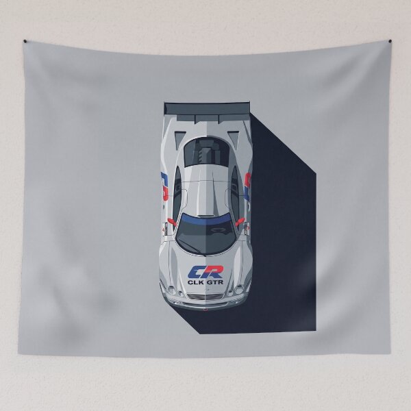 Item preview, Mercedes Benz CLK GTR Silver Arrow Top View Vector Illustration designed and sold by Motorline44.