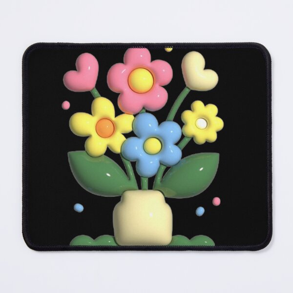 Item preview, 3D Cute Flower | Pastel Clay Bouquet Vase Art designed and sold by Rawafi Art Studio.
