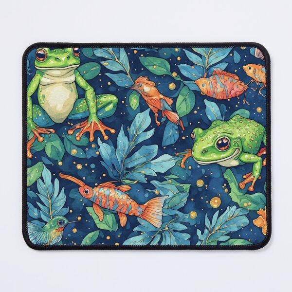 Item preview, Spotted Frogs and Golden Fish Pattern designed and sold by dcohea.