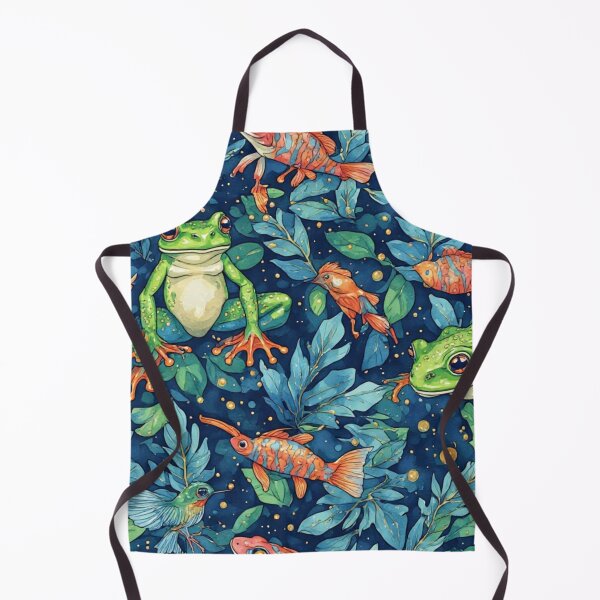 Item preview, Spotted Frogs and Golden Fish Pattern designed and sold by dcohea.