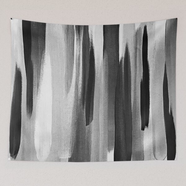 Item preview, Contemporary Modern Black, White And Gray Abstract Streaks designed and sold by DEC02.