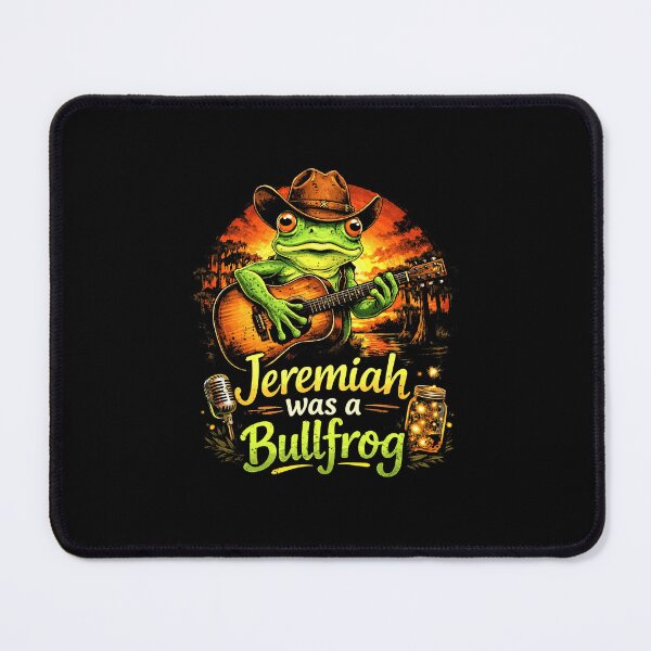 Item preview, Jeremiah Was a Bullfrog Country Frog Guitar Vintage Sunset Graphic designed and sold by MiALopezArt.