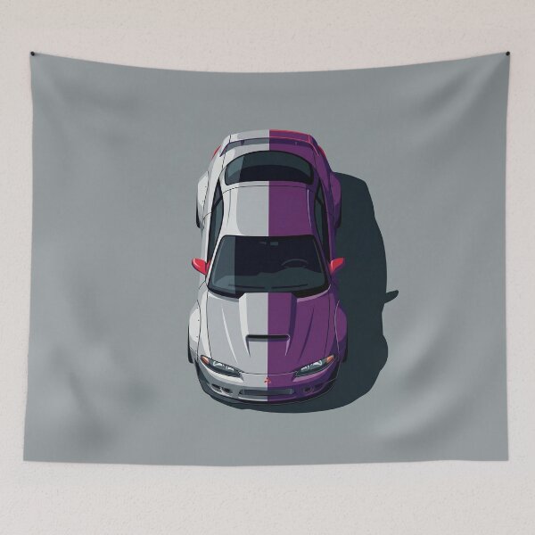 Item preview, Classic Mitsubishi Eclipse 2G GSX Widebody Top View Vector Illustration designed and sold by Motorline44.