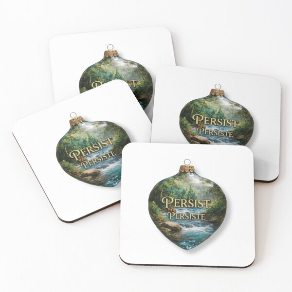 Item preview, Persist Jungle Glass Ornament - Motivational Nature Art designed and sold by MarZeDesigns .