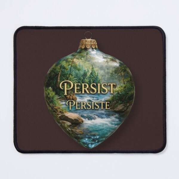 Item preview, Persist Jungle Glass Ornament - Motivational Nature Art designed and sold by MarZeDesigns .