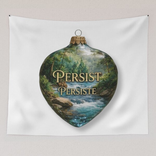 Item preview, Persist Jungle Glass Ornament - Motivational Nature Art designed and sold by MarZeDesigns .