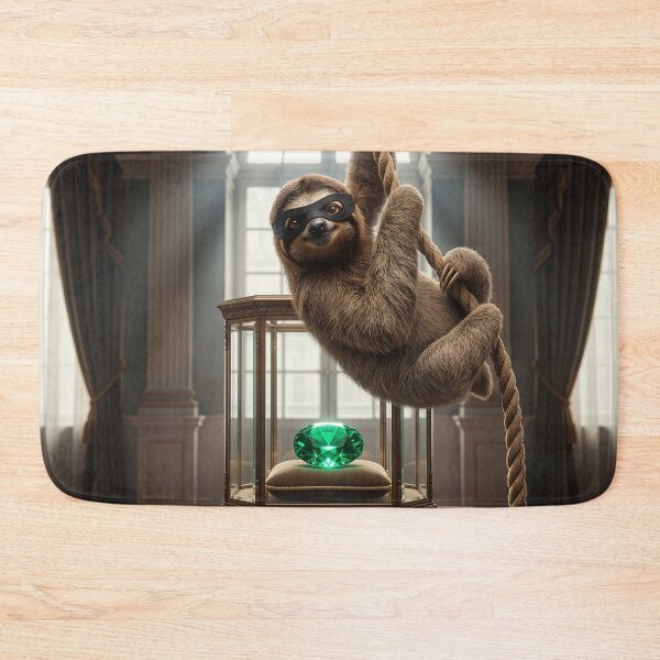 Item preview, Cat-Burgling Sloth Steals Priceless Emerald designed and sold by Tridentulus.