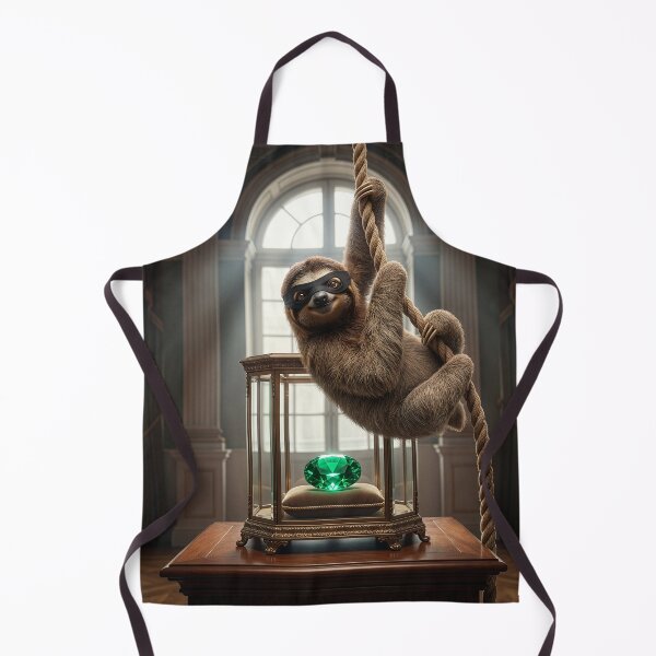 Item preview, Cat-Burgling Sloth Steals Priceless Emerald designed and sold by Tridentulus.