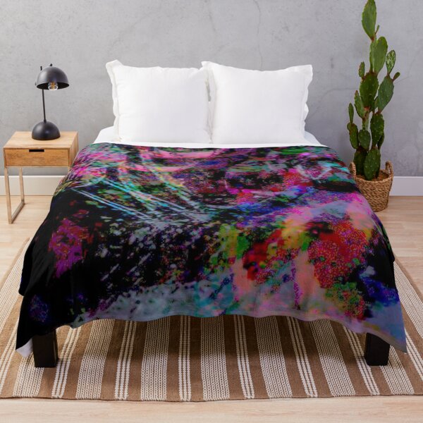 Item preview, A Garden in Mourning – Dark Neon Botanical Explosion designed and sold by BatNature.