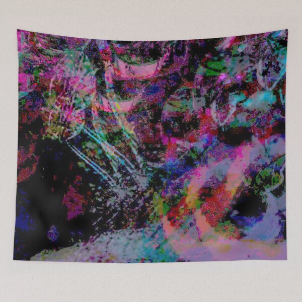 Item preview, A Garden in Mourning – Dark Neon Botanical Explosion designed and sold by BatNature.