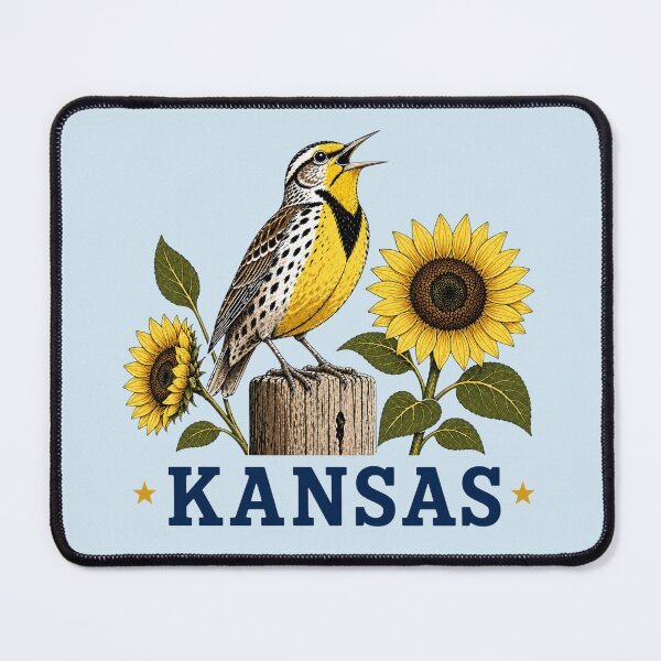 Item preview, Kansas Meadowlark Sunflower Emblem designed and sold by The-Drip-Studio.