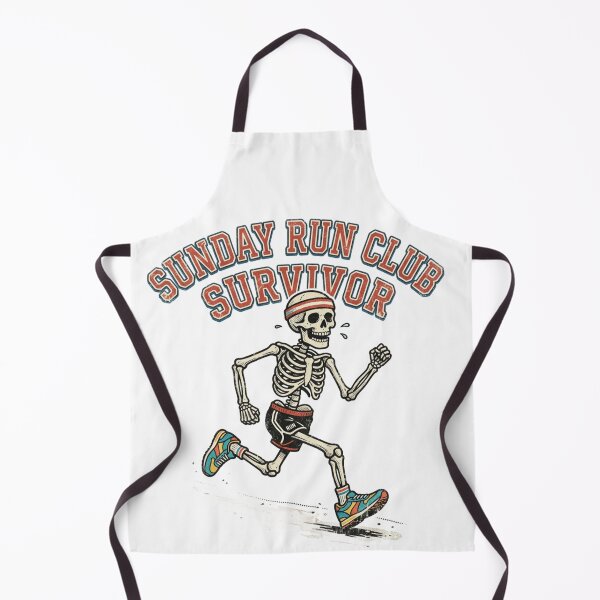 Item preview, Sunday Morning Run Club Survivor Skeleton Runner designed and sold by Retro Mood Co.