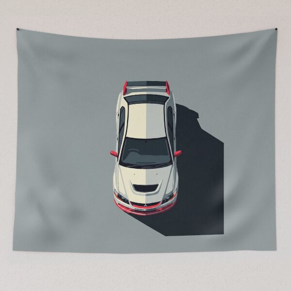 Item preview, Classic Mitsubishi Lancer Evolution IX JDM Top View Vector Illustration designed and sold by Motorline44.