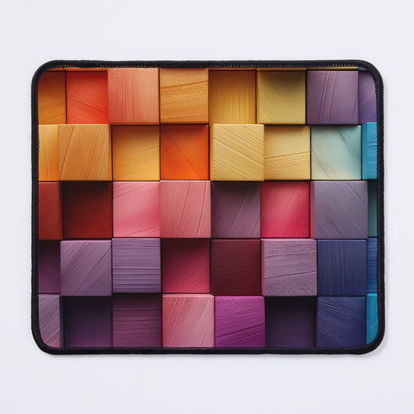 Item preview, Contemporary Colorful Wooden Squares Vibrant Pattern Designs designed and sold by DEC02.
