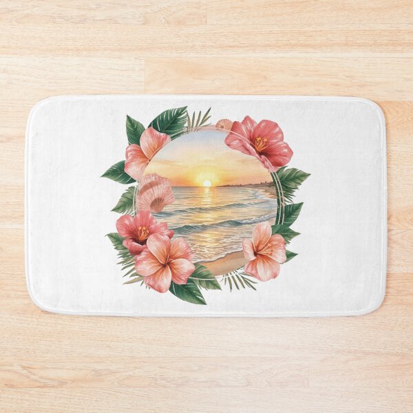 Artikelvorschau, Tropischer Sonnenuntergang Strand Blumenkranz Design entworfen und verkauft von FAGMAVisuals.