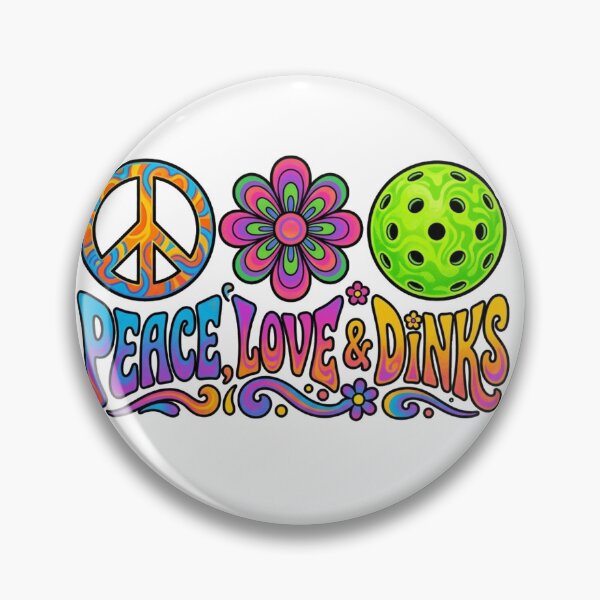 Item preview,  Peace Love And Dinks Pickleball Hippie Aesthetic designed and sold by Retro Mood Co.