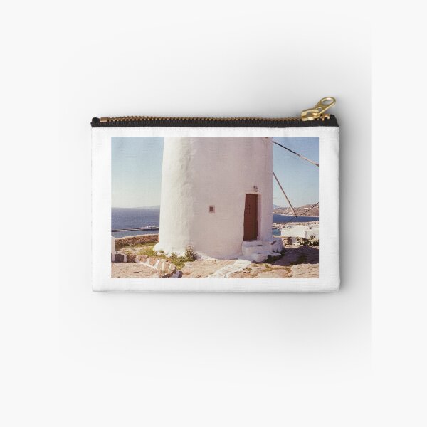 Item preview, White Windmill by the Aegean Sea – Vintage Greece Travel Photography | Mediterranean Coastal Print designed and sold by matchudaarts.