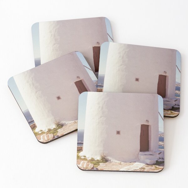 Item preview, White Windmill by the Aegean Sea – Vintage Greece Travel Photography | Mediterranean Coastal Print designed and sold by matchudaarts.