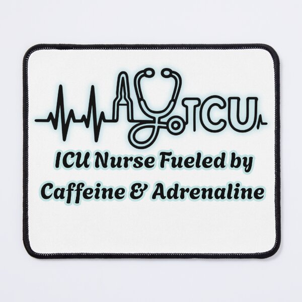 Item preview, ICU Nurse Fueled by Caffeine & Adrenaline – Funny Nursing Humor | Proud ICU Nurse Gift designed and sold by Nurse Craft Studio.