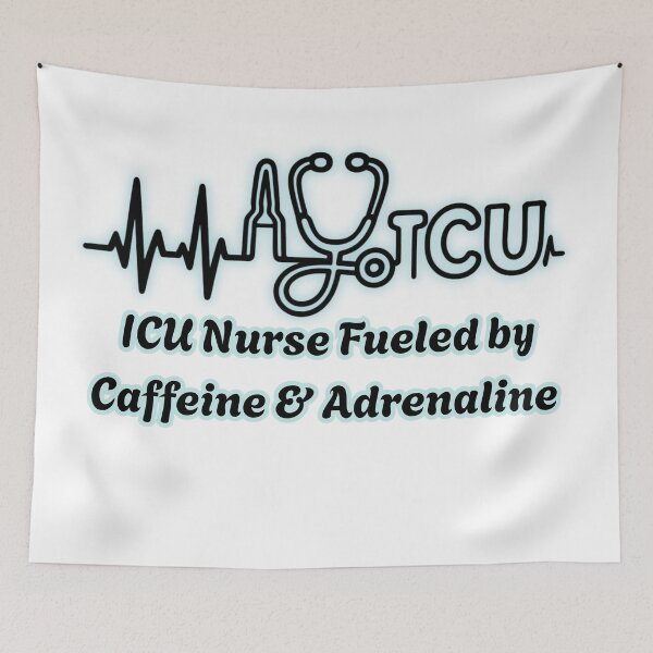 Item preview, ICU Nurse Fueled by Caffeine & Adrenaline – Funny Nursing Humor | Proud ICU Nurse Gift designed and sold by Nurse Craft Studio.