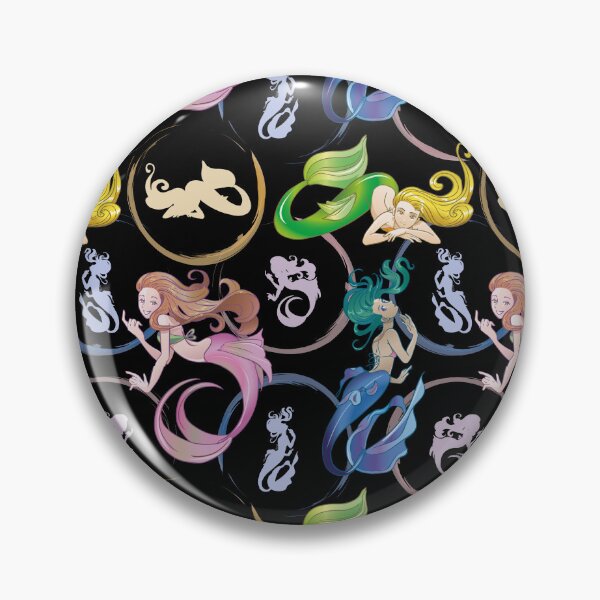 Item preview, Three mermaid colorful pattern designed and sold by Konopikyu.