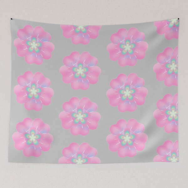 Item preview, Y2K Holographic Pastel Flower | Cyber Aesthetic Design designed and sold by Rawafi Art Studio.