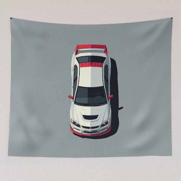 Item preview, JDM Mitsubishi Lancer Evolution IX MR Top View Vector Illustration designed and sold by Motorline44.