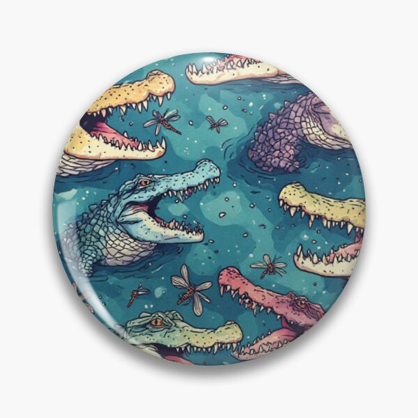 Item preview, Colorful Alligators and Dragonflies Pattern designed and sold by dcohea.
