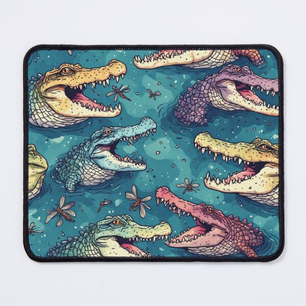Item preview, Colorful Alligators and Dragonflies Pattern designed and sold by dcohea.
